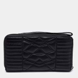 Zadig and Voltaire Black Quilted Leather Continental Wallet