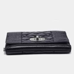 Zadig and Voltaire Black Quilted Leather Continental Wallet