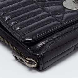 Zadig and Voltaire Black Quilted Leather Continental Wallet