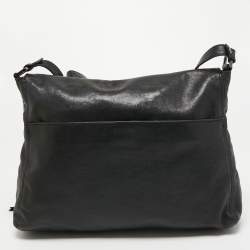 Zadig and Voltaire Black Leather and Suede Fringe Shoulder Bag