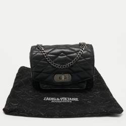 Zadig and Voltaire Black Quilted Leather Skinny Love Crossbody Bag