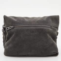 Pre Owned Zadig & Voltaire Grey Suede  Rock Crossbody Bag 