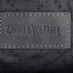 Pre Owned Zadig & Voltaire Grey Suede  Rock Crossbody Bag 