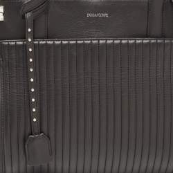 Zadig & Voltaire Black Leather Large Candide Top Handle Bag