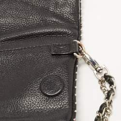 Pre Owned Zadig and Voltaire Black Leather Rock Clutch