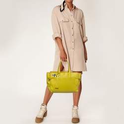 Zadig & Voltaire Yellow Leather Medium Candide Tote