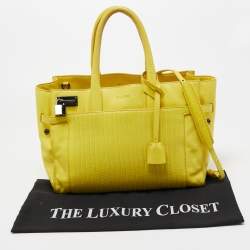 Zadig & Voltaire Yellow Leather Medium Candide Tote
