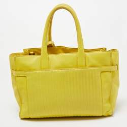 Zadig & Voltaire Yellow Leather Medium Candide Tote