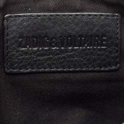 Pre Owned Zadig & Voltaire Black Leather Rock Clutch