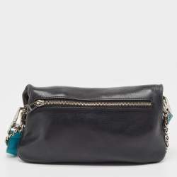 Pre Owned Zadig & Voltaire Black Leather Rock Clutch