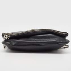 Pre Owned Zadig & Voltaire Black Leather Rock Clutch