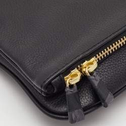 Zadig & Voltaire Black Leather Rock Foldover Crossbody Bag