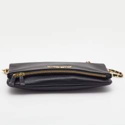 Zadig & Voltaire Black Leather Rock Foldover Crossbody Bag