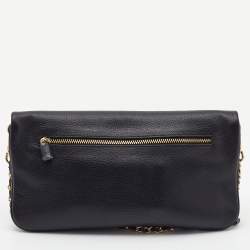 Zadig & Voltaire Black Leather Rock Foldover Crossbody Bag