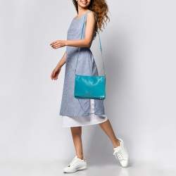 Zadig & Voltaire Blue Leather Rock Fold Over Shoulder Bag