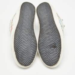 Zadig & Voltaire White Leather and Suede Lace Up Sneakers Size 36