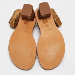 Zadig & Voltaire Brown Leather Cecilia Caprese Sandals Size 41