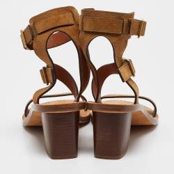Zadig & Voltaire Brown Leather Cecilia Caprese Sandals Size 41