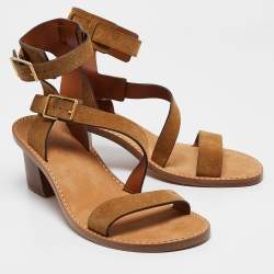 Zadig & Voltaire Brown Leather Cecilia Caprese Sandals Size 41