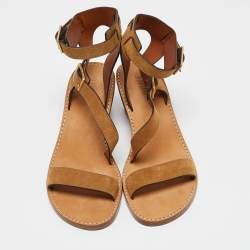 Zadig & Voltaire Brown Leather Cecilia Caprese Sandals Size 41