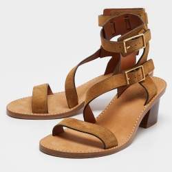 Zadig & Voltaire Brown Leather Cecilia Caprese Sandals Size 41