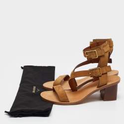 Zadig & Voltaire Brown Leather Cecilia Caprese Sandals Size 41