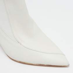 Zadig & Voltaire White Leather Ankle Length Boots Size 36