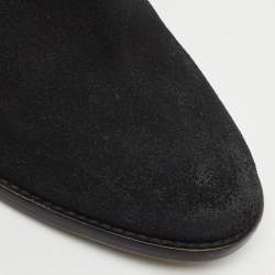 Zadig & Voltaire Black/Grey Suede Teddy Ankle Boots Size 37