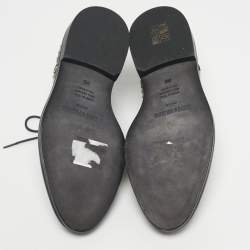 Pre Owned Zadig & Voltaire Black Leather Studded Youth Clous Oxfords Size 36