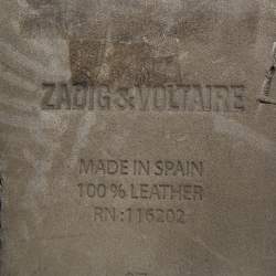 مملوكة مسبقًا Zadig & Voltaire Teddy Size 37 Black/Grey Suede Ankle Length Boots