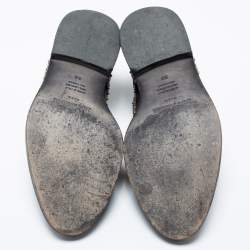 Pre Owned Zadig and Voltaire Black Leather Studded Youth Clous Oxford Size 38