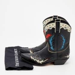 مملوكة مسبقًا Zadig & Voltaire Multicolor Leather Sierra Ankle Boots Size 38