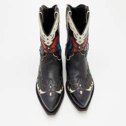 مملوكة مسبقًا Zadig & Voltaire Multicolor Leather Sierra Ankle Boots Size 38