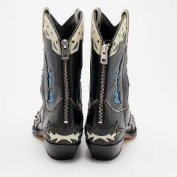 مملوكة مسبقًا Zadig & Voltaire Multicolor Leather Sierra Ankle Boots Size 38