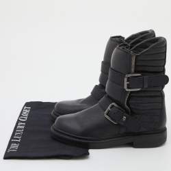 Zadig and Voltaire Black Leather Biker Ankle Length Boots Size 37