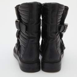 Zadig and Voltaire Black Leather Biker Ankle Length Boots Size 37