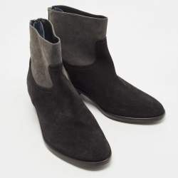 Zadig & Voltaire Black Suede Teddy Ankle Boots Size 36