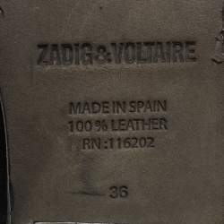 Zadig & Voltaire Black/Grey Suede Ankle Boots Size 36