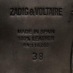 Zadig And Voltaire Brown/Black Python Ankle Boots Size 38