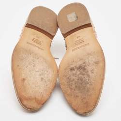 Pre Owned Zadig & Voltaire Pink Leather Studded Oxfords Size 40