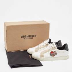 Pre Owned Zadig & Voltaire White Low Top Sneakers Size 38