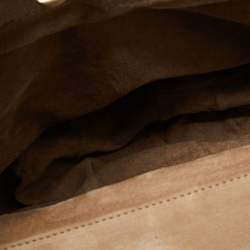 Zagliani Dark Beige Python Puffy Hobo