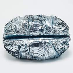 Zagliani Metallic Python Puffy Hobo