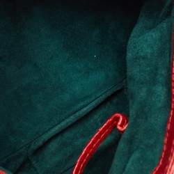 Zagliani Red Python Flap Chain Hobo