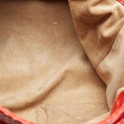 Zagliani Red Python JJ Flap Hobo