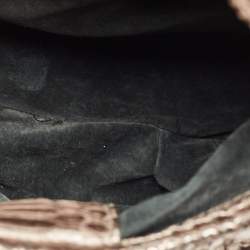 Pre Owned Zagliani Metallic Python Flap Hobo