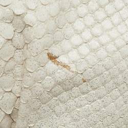 Pre Owned Zagliani White Python Puffy Satchel