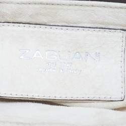 Pre Owned حقيبة هوبو زاغلياني منفوخة جلد ثعبان معدني وردي