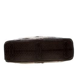 Zagliani Brown Python Tomodachi Weekender Bag