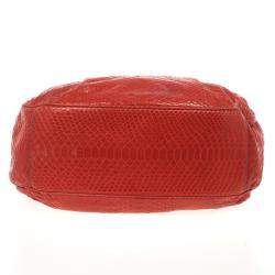 Zagliani Red Matte Python JJ Bag
